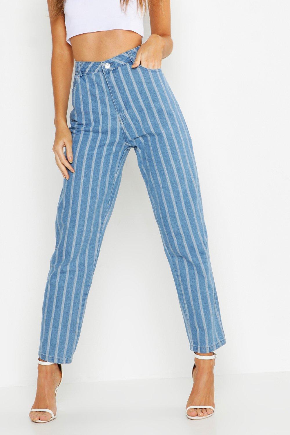 Mom jeans striped online